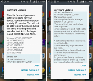 October security update starts hitting T-Mobile Galaxy Note 4 and Note Edge