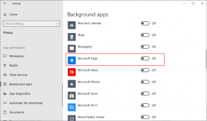 Block Microsoft Edge from running in the background on Windows 10